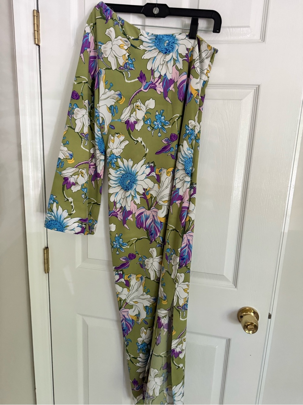 Tuckernuck Hyacinth House One Shoulder Odelia Maxi Dress Green Sz S - Picture 10 of 13